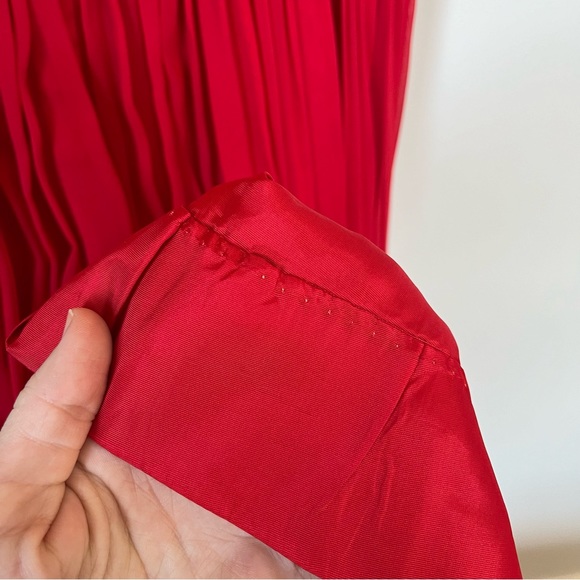 Vintage 1950s Handsewn Red Twirl Dress - Picture 6 of 7